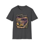 Cruising the Desert Vintage Car T-Shirt with cactus botanicals