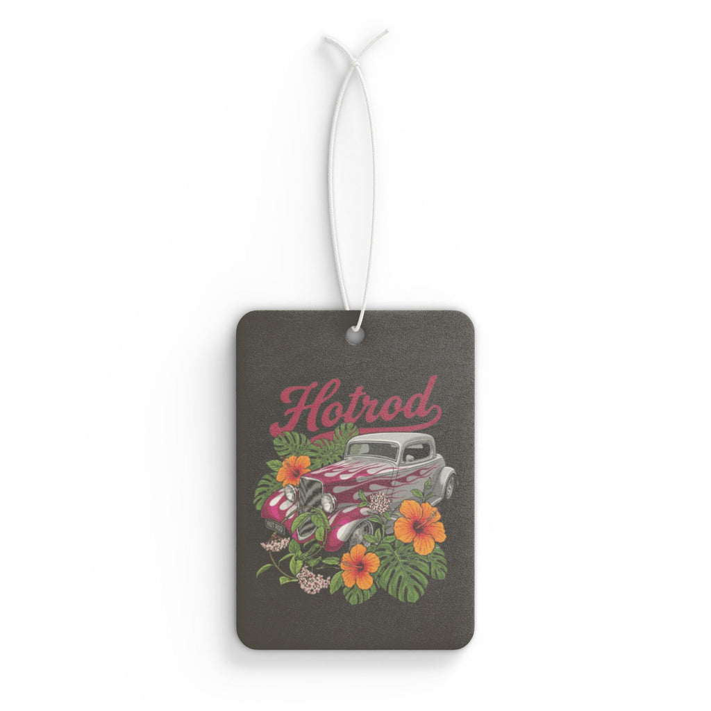Vintage Hotrod Floral Car Air Freshener — Retro Classic Car Scented Ornament