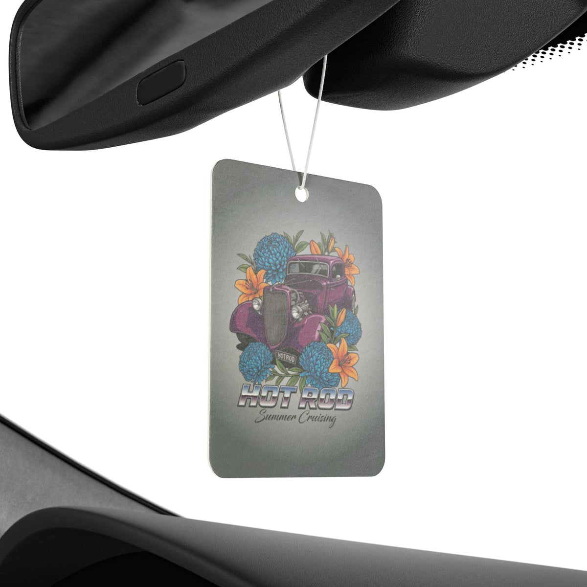 Vintage Truck Car Air Freshener — Retro Hot Rod Floral Design