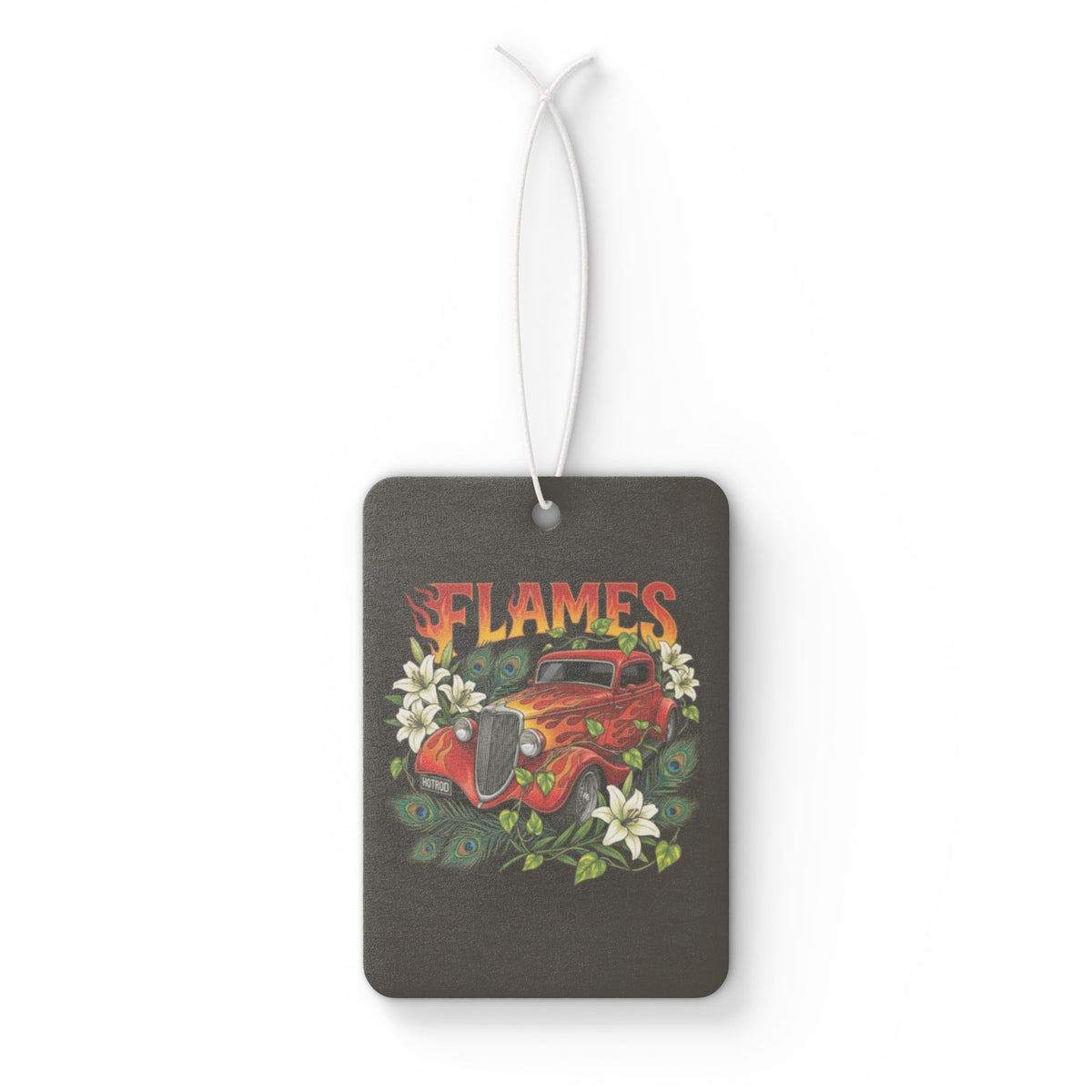 Flames Vintage Hot Rod Car Air Freshener