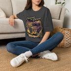 Cruising the Desert Vintage Car T-Shirt with cactus botanicals