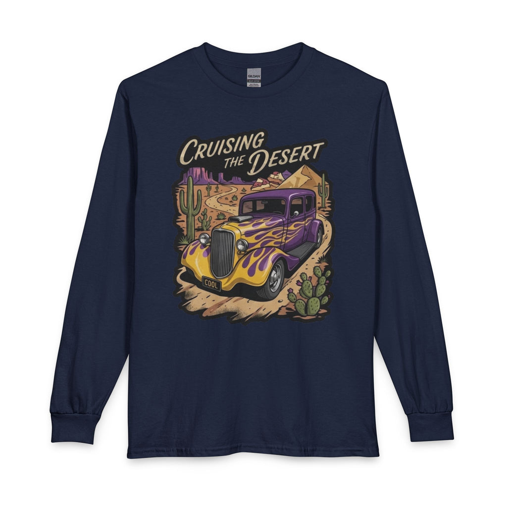 Cruising the Desert Vintage Hotrod Long Sleeve Tee