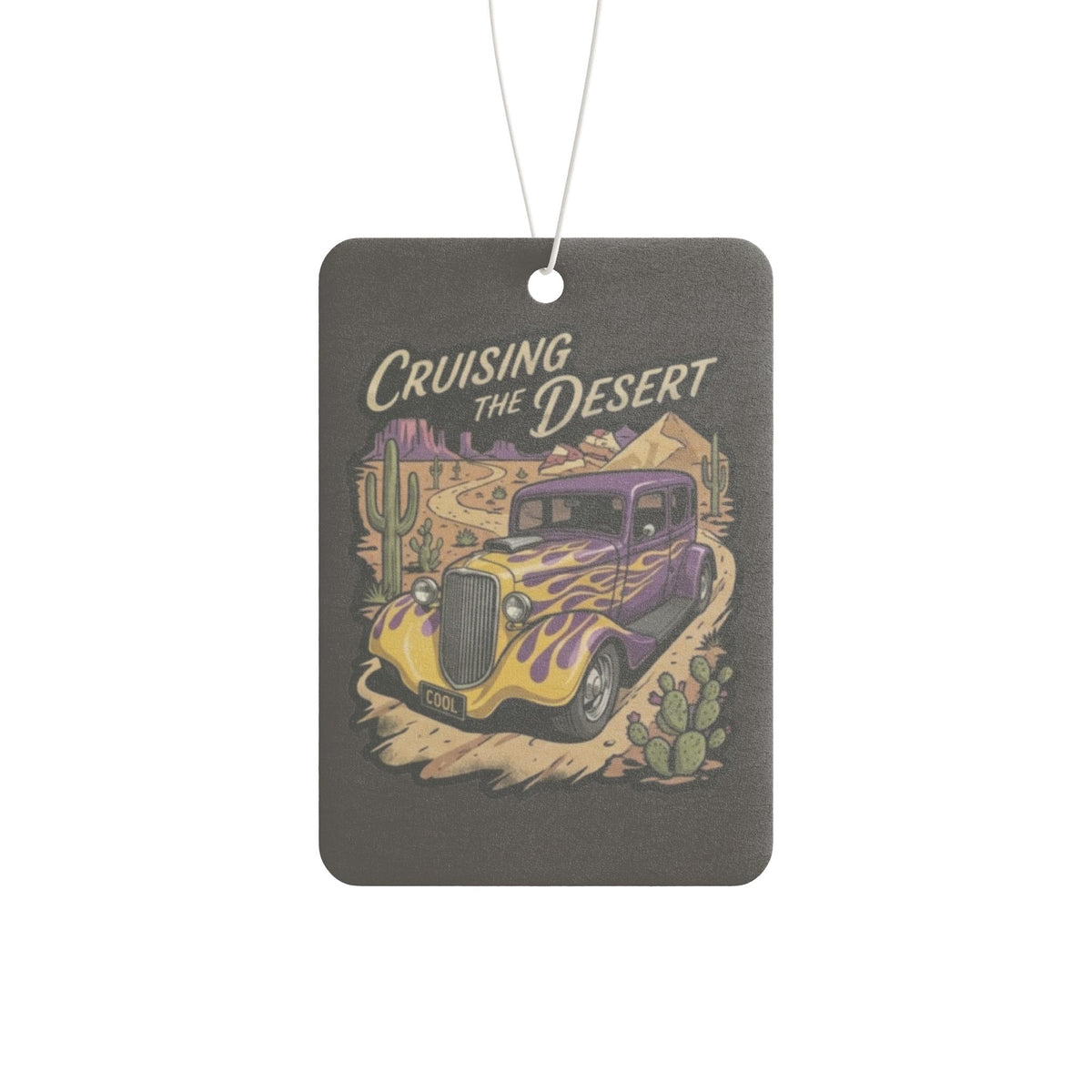 Vintage Hot Rod Car Air Freshener — "Cruising the Desert" Retro Auto Scent