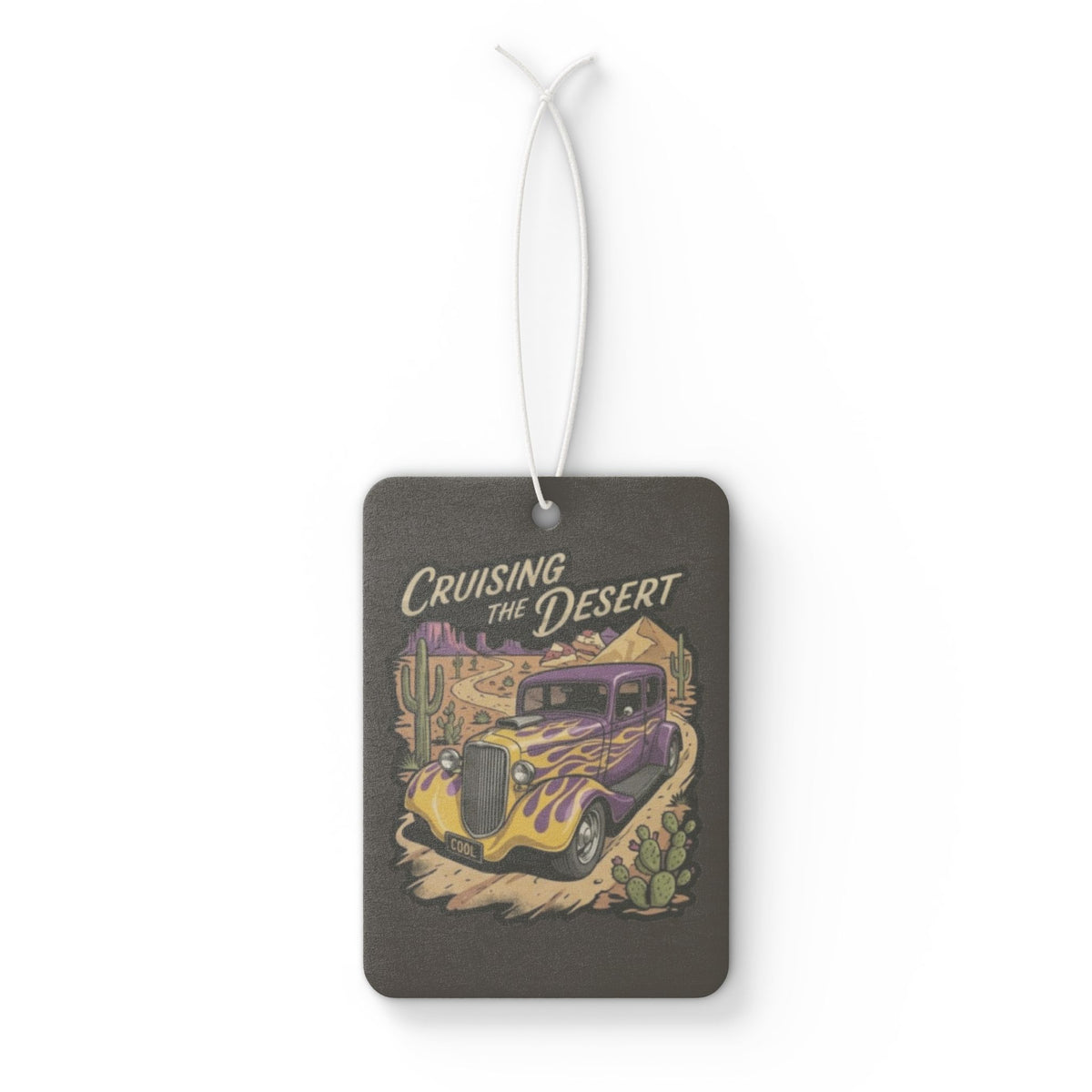 Vintage Hot Rod Car Air Freshener — "Cruising the Desert" Retro Auto Scent