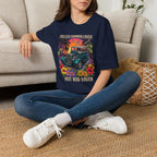 Vintage Hot Rod T-Shirt — "Endless Summer Cruise" Retro Car Sunset Tee with tropical botanicals