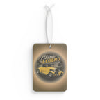 Classic Legend Car Air Freshener — Vintage Yellow Hot Rod Scented Ornament