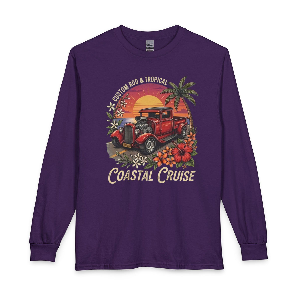 Coastal Cruise Vintage Car Long Sleeve Tee