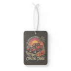 Coastal Cruise Car Air Freshener — Vintage Tropical Sunset Classic Car Scent with botanicals