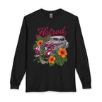 Hotrod Floral Long Sleeve Tee — Vintage Car Graphic Shirt