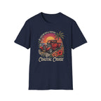 Coastal Cruise Vintage Car T‑Shirt — Retro Sunset Tropical Road Trip Tee