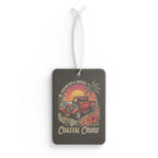 Coastal Cruise Car Air Freshener — Vintage Tropical Sunset Classic Car Scent with botanicals