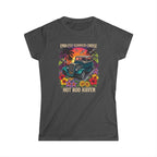 Classic Softstyle Women's T-Shirt 13 Endless summer cruse hot rod haven sunset, drangon flies and tropical botanical