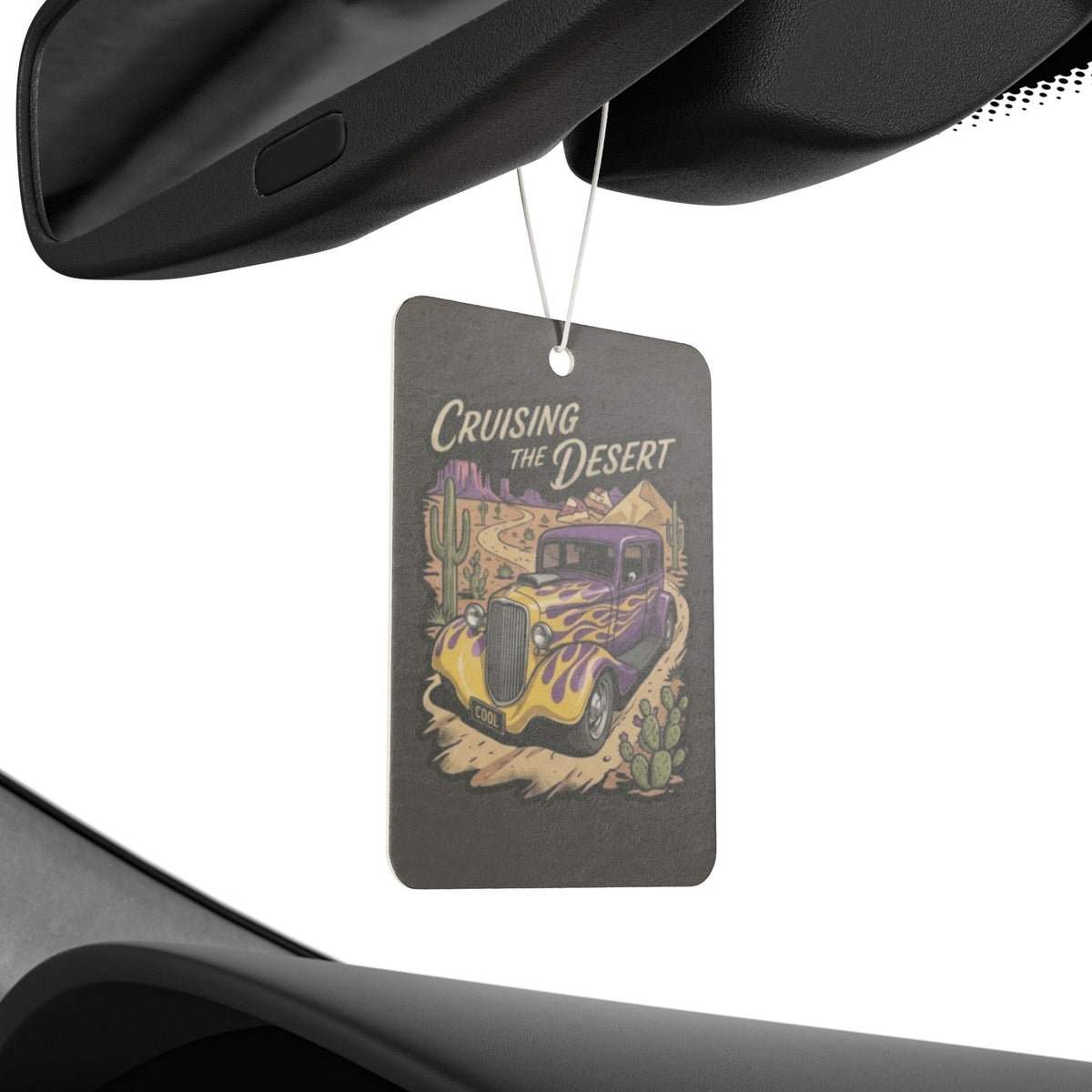 Vintage Hot Rod Car Air Freshener — "Cruising the Desert" Retro Auto Scent