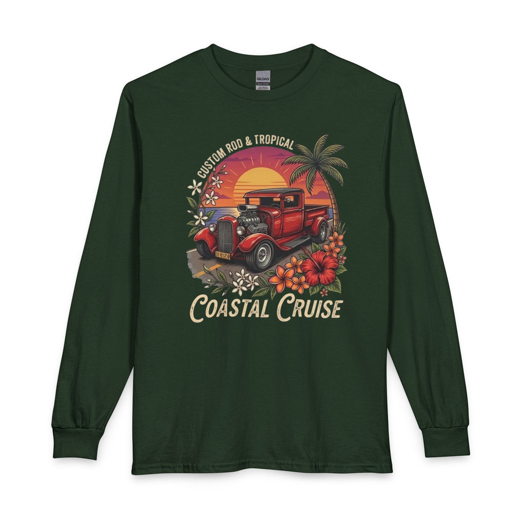 Coastal Cruise Vintage Car Long Sleeve Tee
