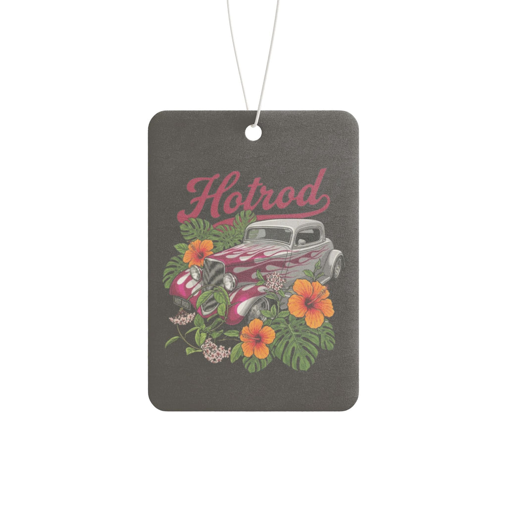 Vintage Hotrod Floral Car Air Freshener — Retro Classic Car Scented Ornament