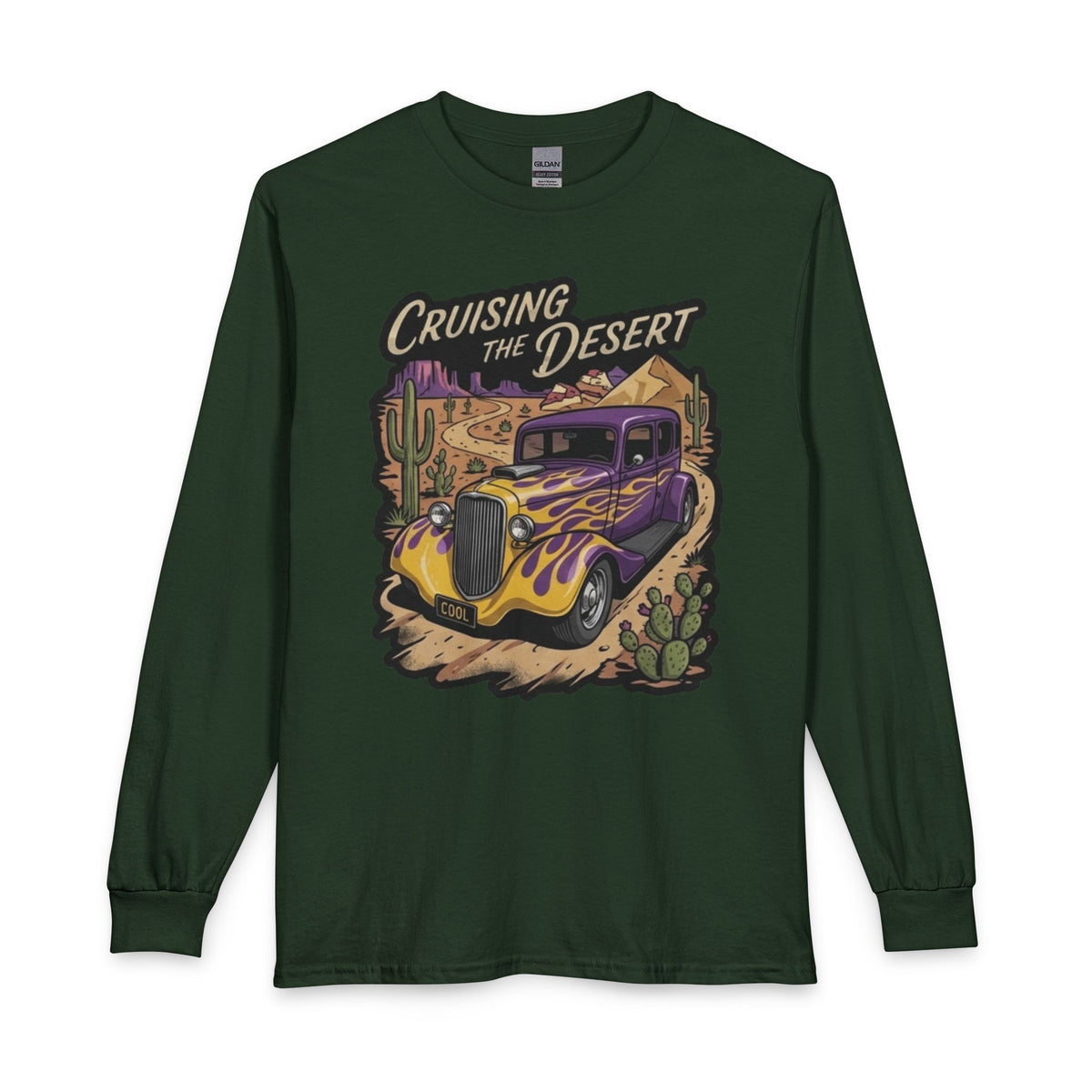 Cruising the Desert Vintage Hotrod Long Sleeve Tee