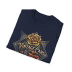 Vintage Botanical Car T-Shirt – Classic Retro Automobile Graphic Tee Bronze
