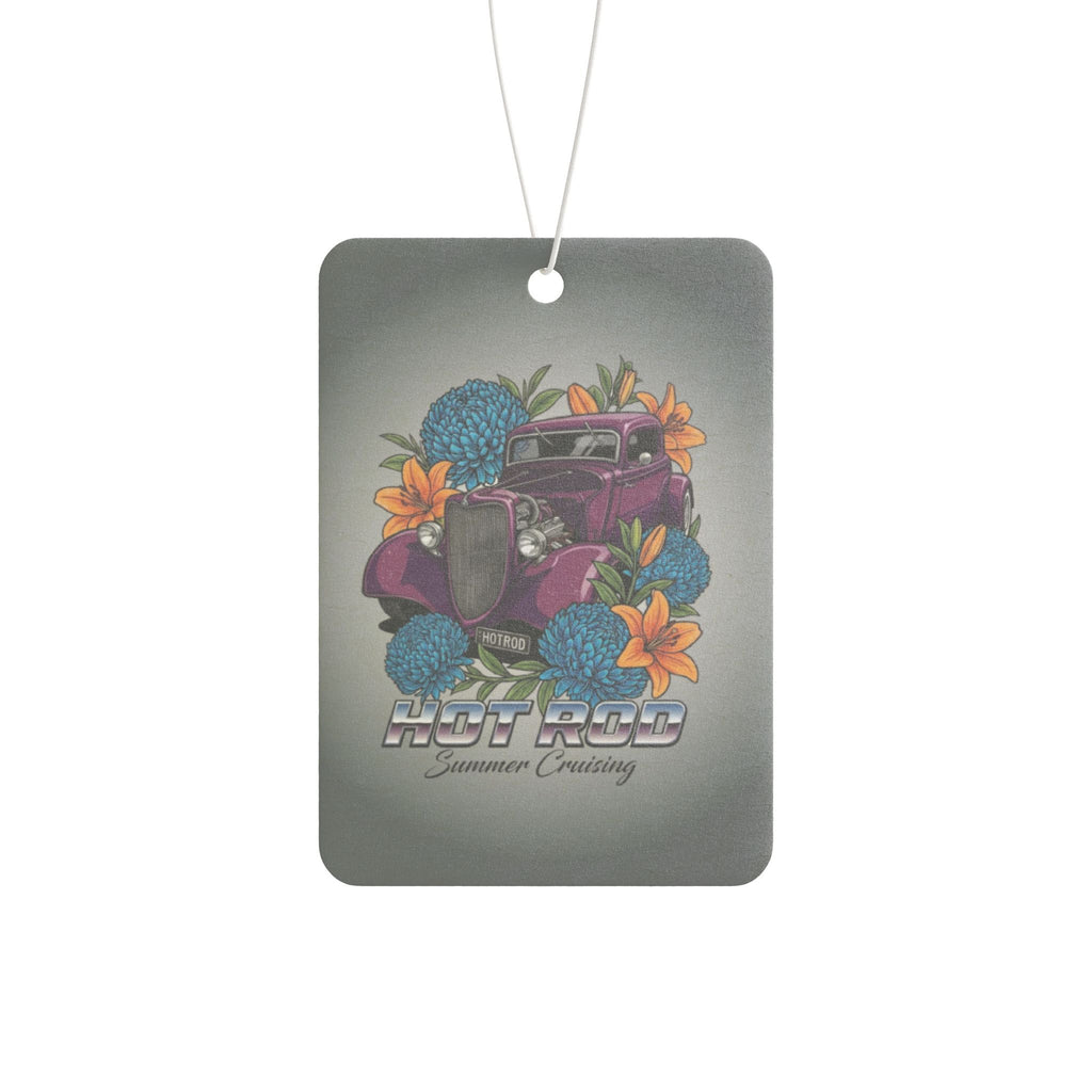 Vintage Truck Car Air Freshener — Retro Hot Rod Floral Design