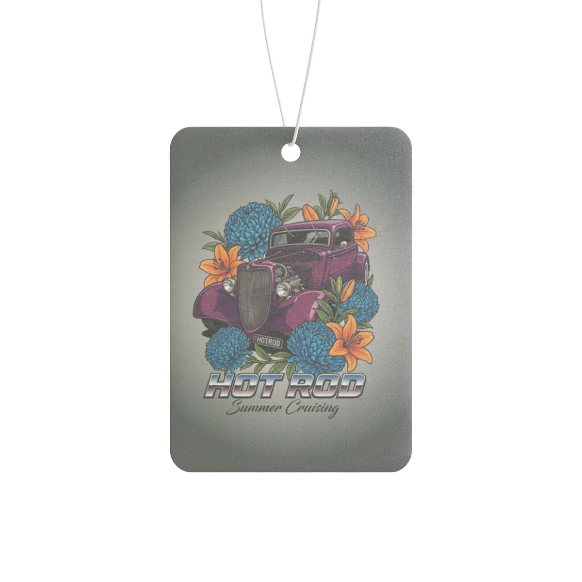 Vintage Truck Car Air Freshener — Retro Hot Rod Floral Design