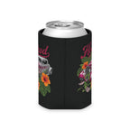Hotrod Floral Can Cooler — Retro Car Drink Koozie