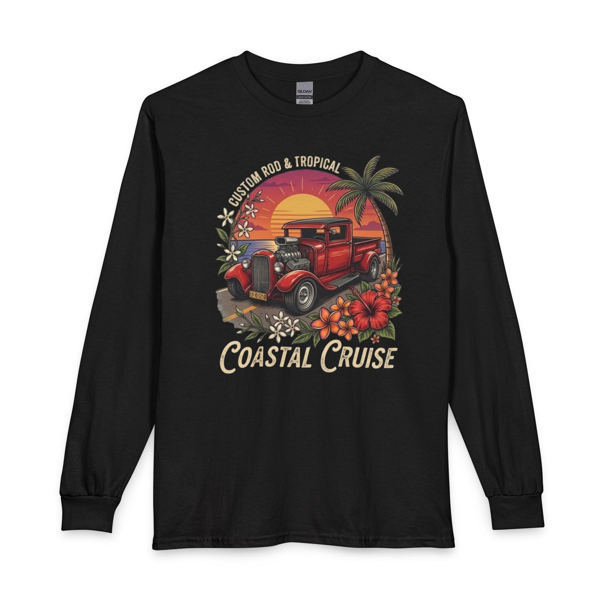 Coastal Cruise Vintage Car Long Sleeve Tee