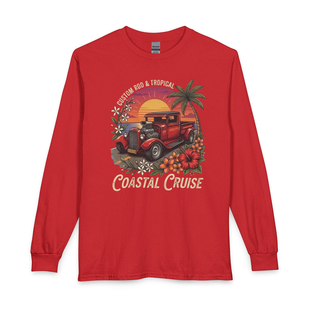 Coastal Cruise Vintage Car Long Sleeve Tee
