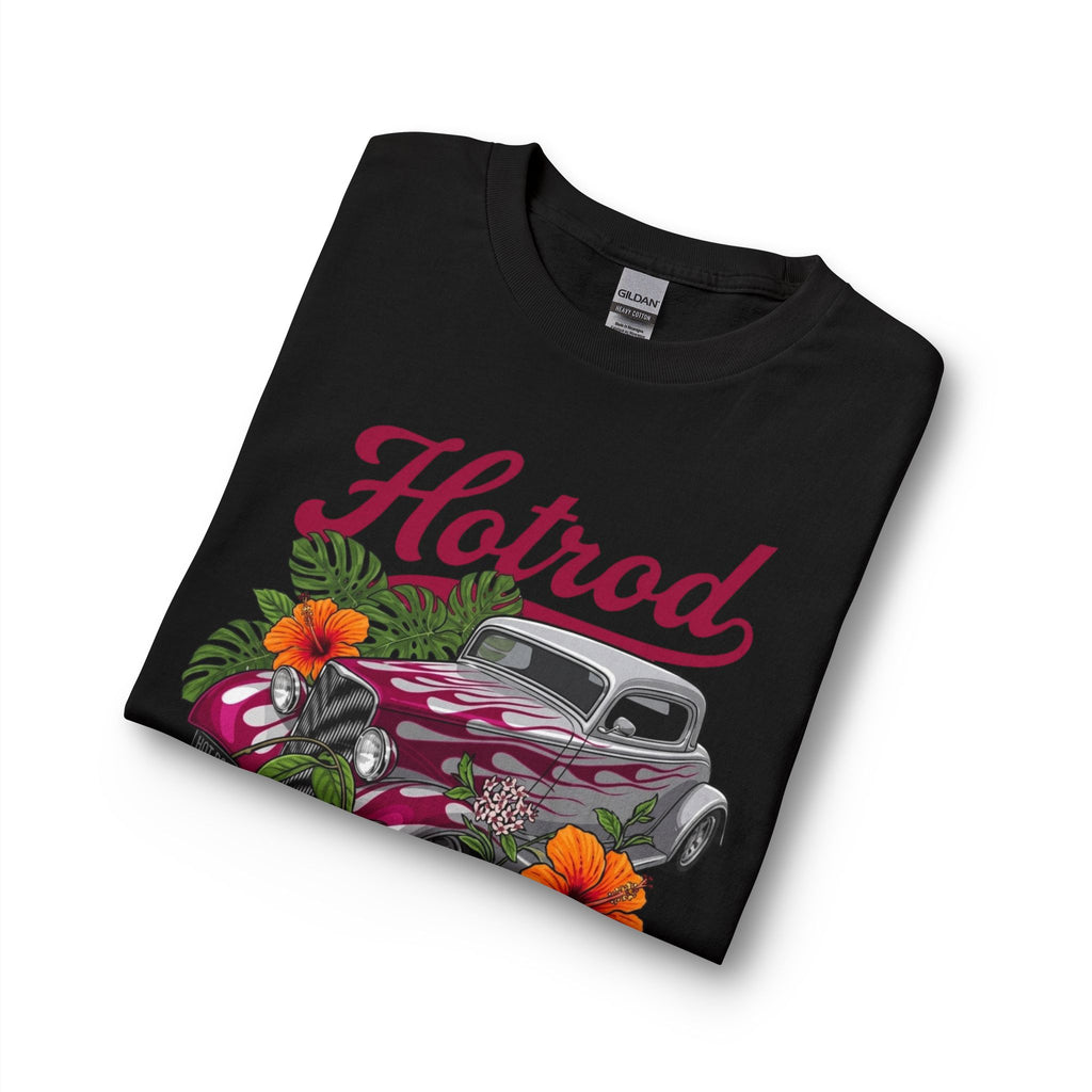 Hotrod Floral Long Sleeve Tee — Vintage Car Graphic Shirt