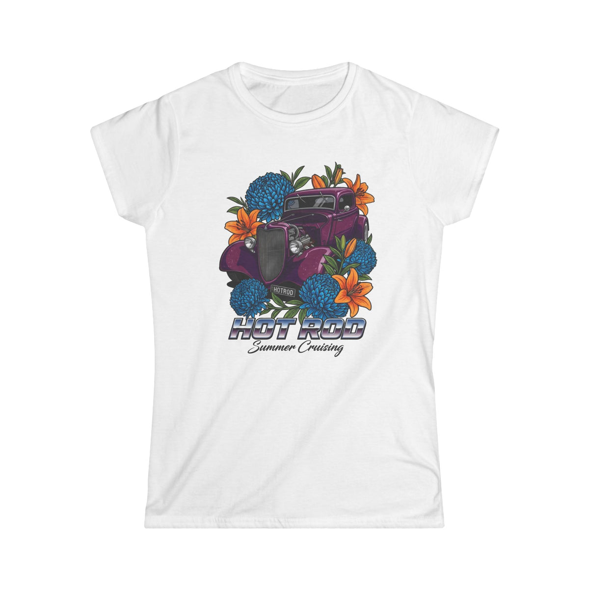 Women's Softstyle Tee — Purple hotrod