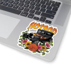 Hotrod Floral Sticker — Vintage Flame Car Kiss-Cut Decal