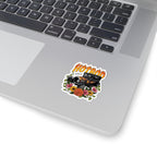 Hotrod Floral Sticker — Vintage Flame Car Kiss-Cut Decal
