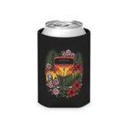 Retro vintage orange car with flames Can Cooler — Tropical Vintage Car