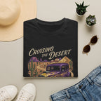 Cruising the Desert Vintage Car T-Shirt with cactus botanicals