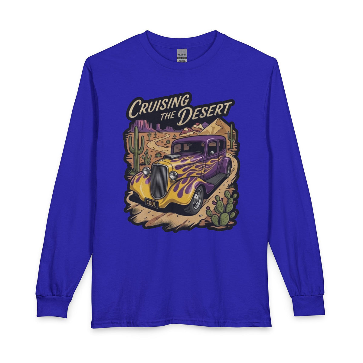 Cruising the Desert Vintage Hotrod Long Sleeve Tee