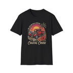 Coastal Cruise Vintage Car T‑Shirt — Retro Sunset Tropical Road Trip Tee