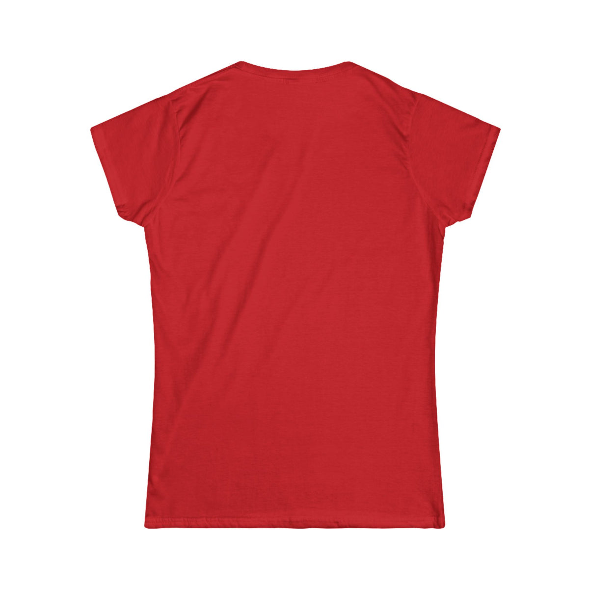 Women's Softstyle Tee Coastal cruise with hot rod ute and setting sun and frangipani hibiscus and palm tree botanical