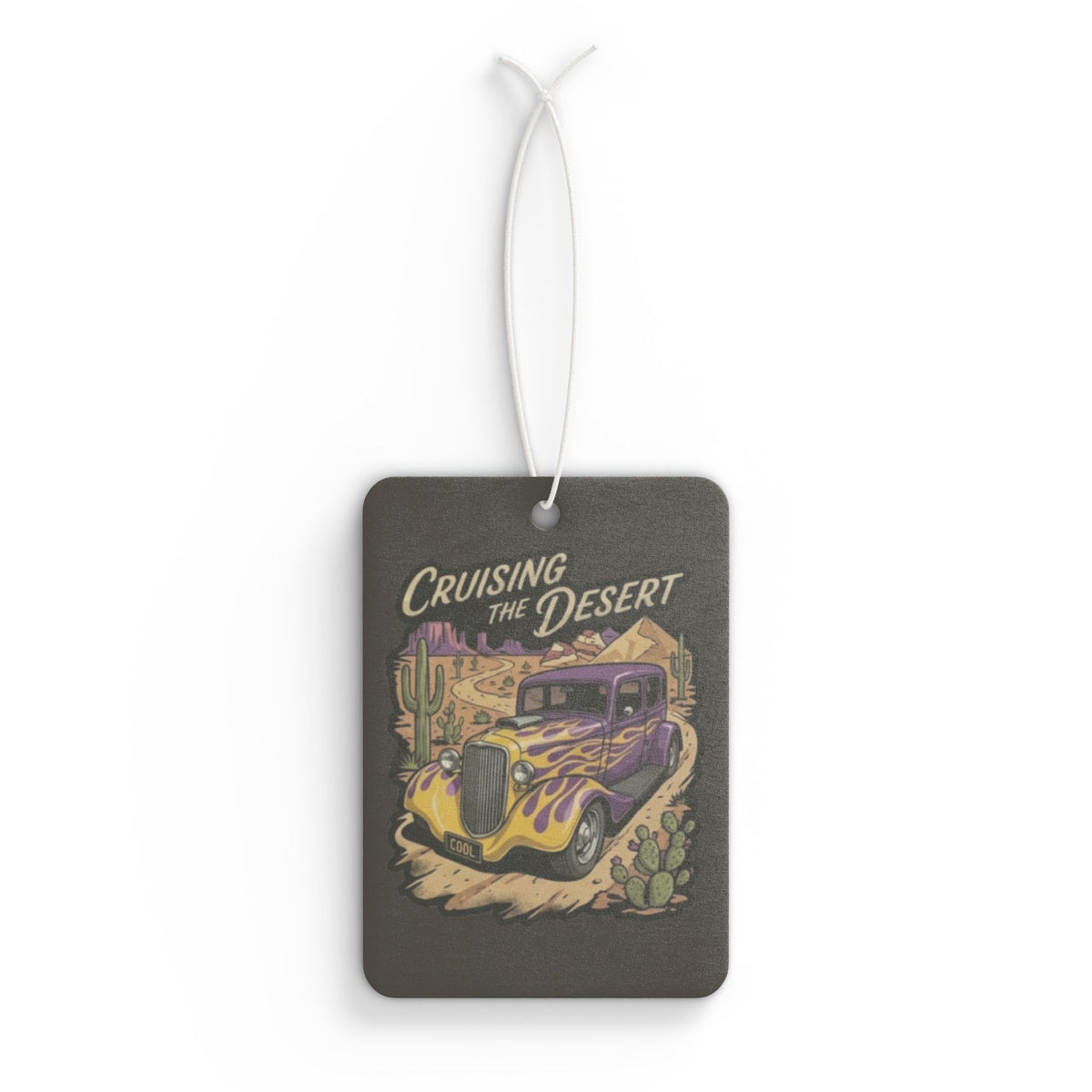 Vintage Hot Rod Car Air Freshener — "Cruising the Desert" Retro Auto Scent