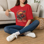 Coastal Cruise Vintage Car T‑Shirt — Retro Sunset Tropical Road Trip Tee