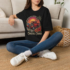 Coastal Cruise Vintage Car T‑Shirt — Retro Sunset Tropical Road Trip Tee