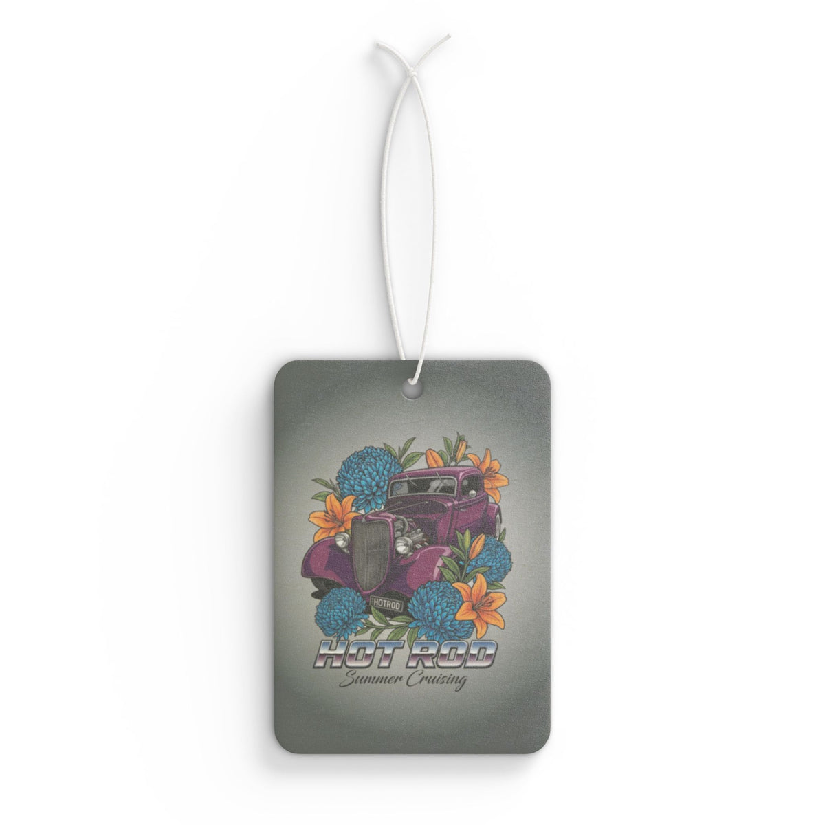 Vintage Truck Car Air Freshener — Retro Hot Rod Floral Design