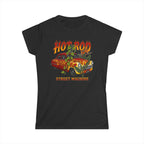 Women’s T-Shirt – Classic Custome car with flames black blue flames design studio 